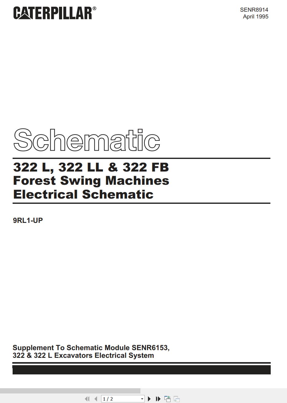 CAT Forest Products 322 FB Electrical Schematic SENR8914 00 1995 (1)