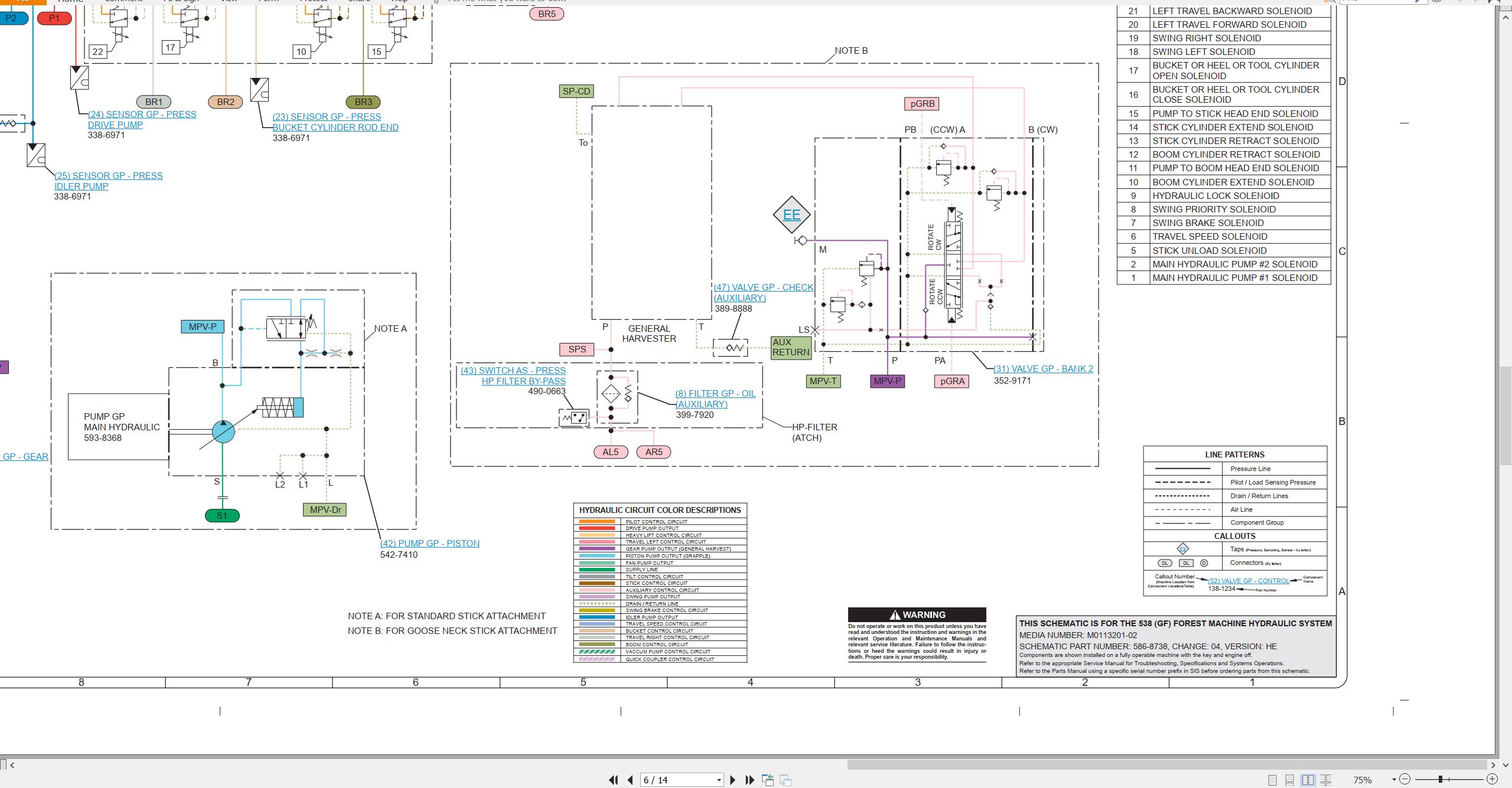 CAT Forest Products 538 Electrical Hydraulic Schematic (3)