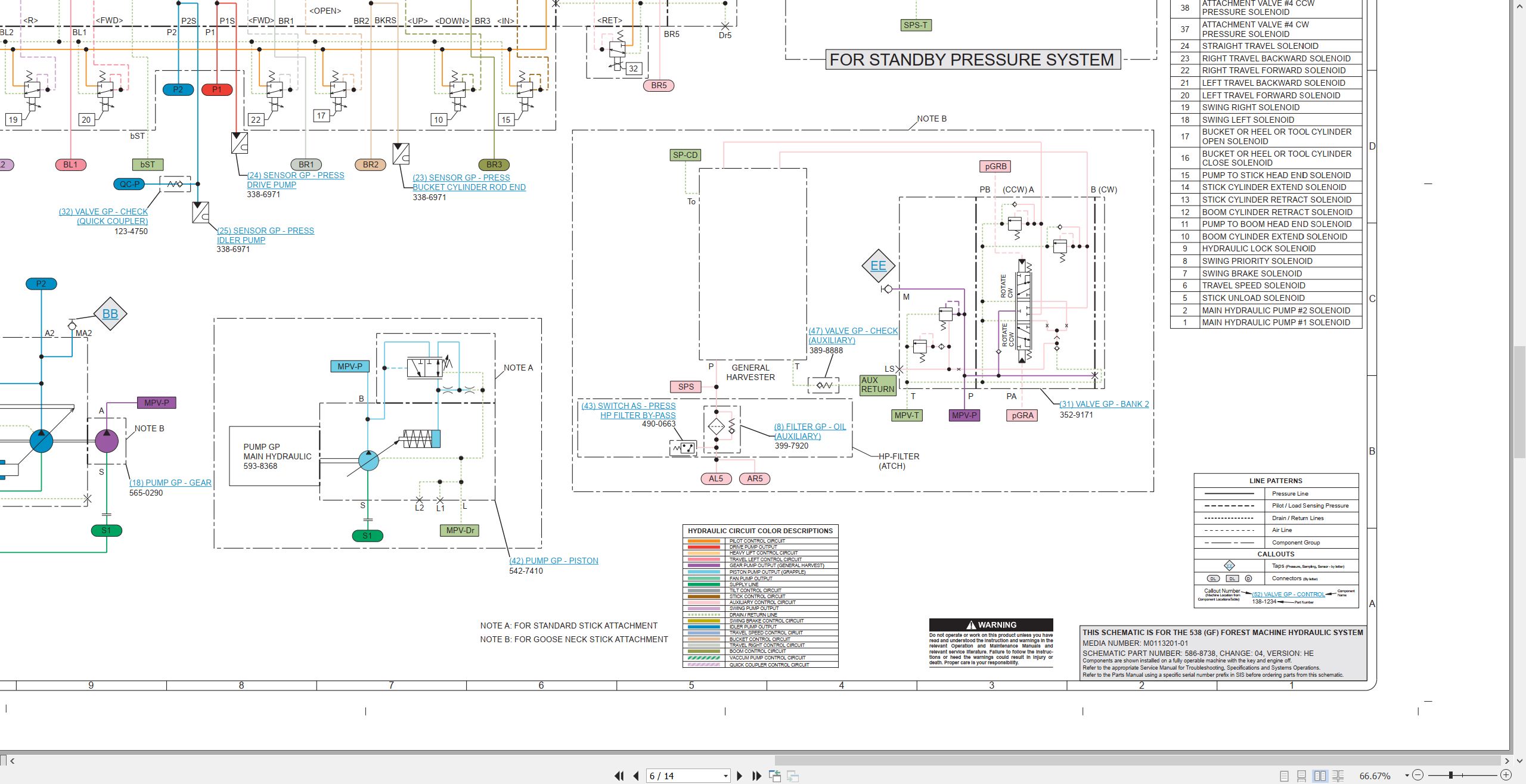 CAT Forest Products 538 GF Hydraulic Schematic (2)
