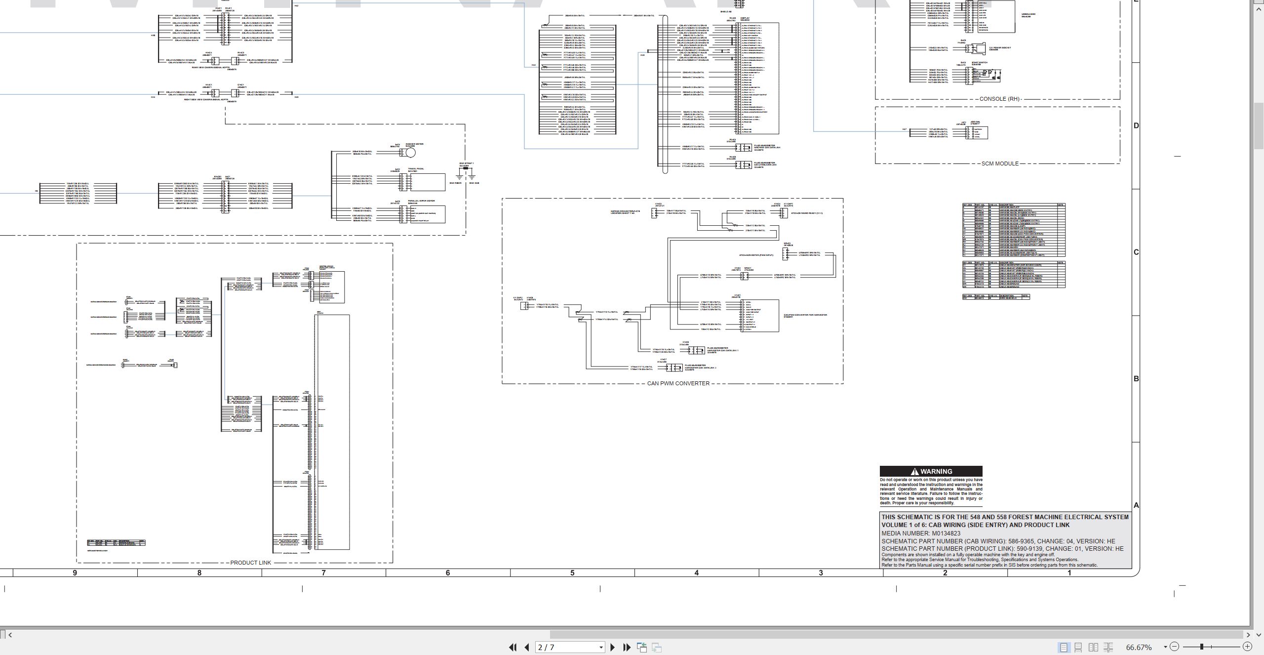 CAT Forest Products 548 Electrical Hydraulic Schematic (2)