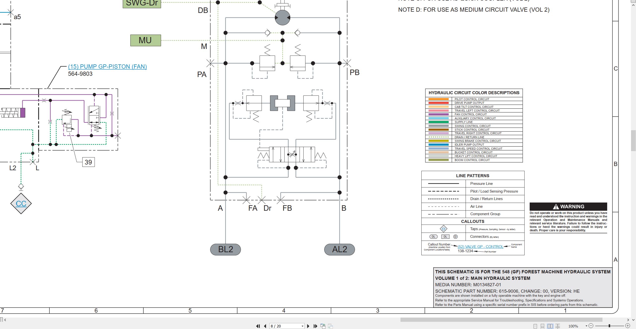 CAT Forest Products 548 GF Hydraulic Schematic (2)