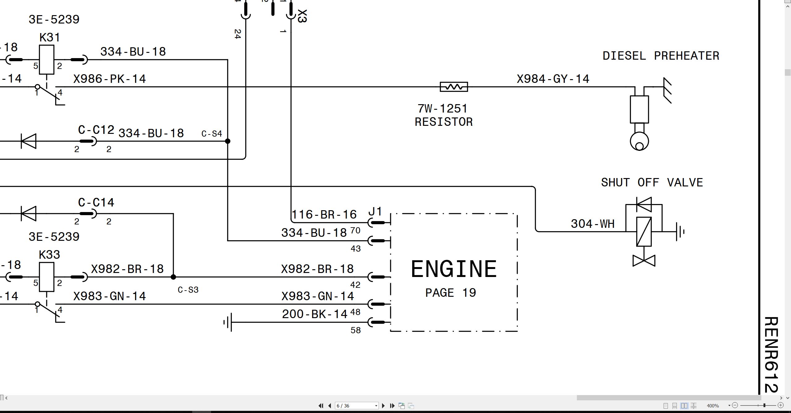 CAT Forest Products 574B Electrical Hydraulic Schematic (2)