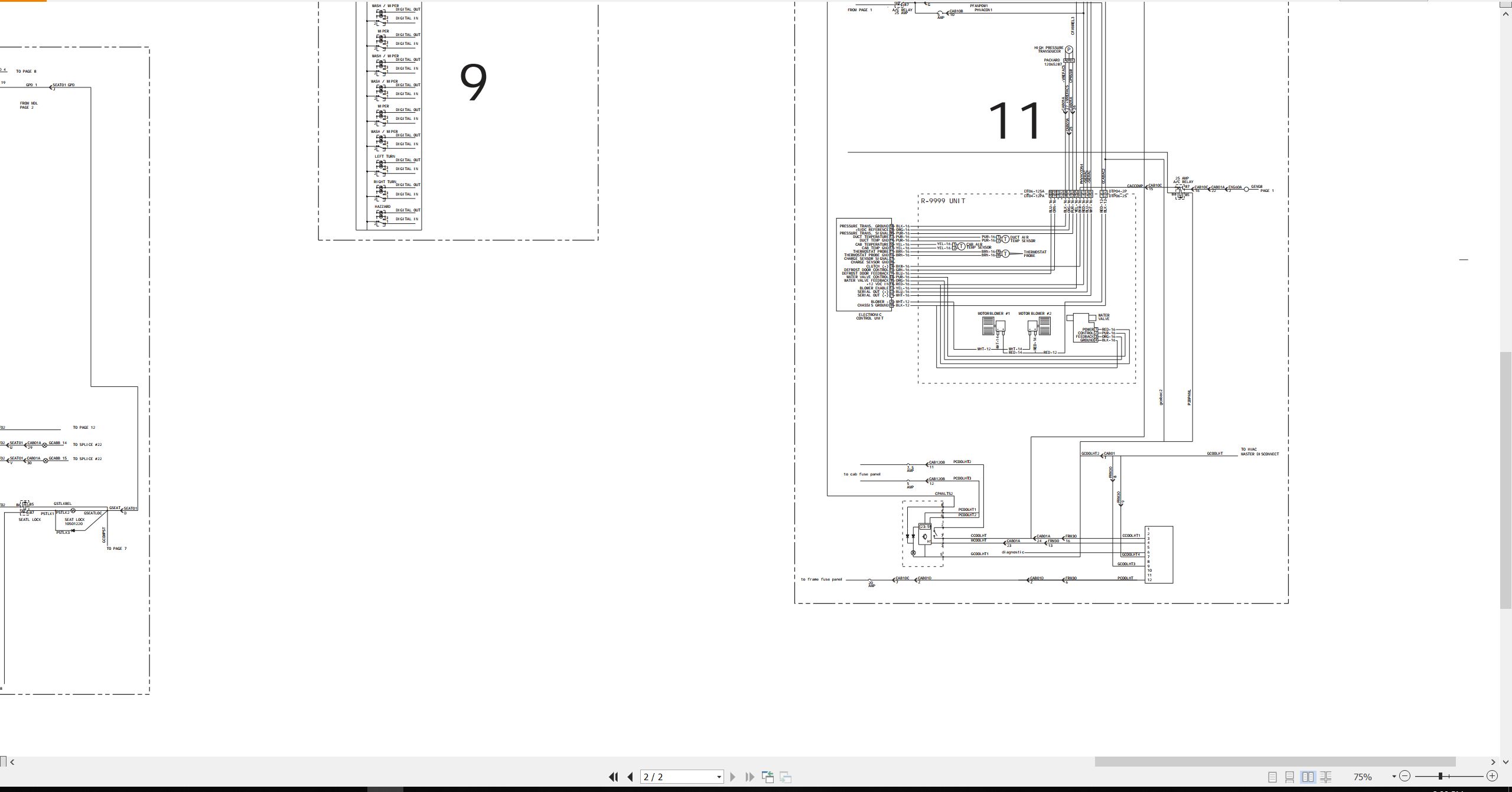 CAT Forest Products 584HD Electrical Hydraulic Schematic (2)