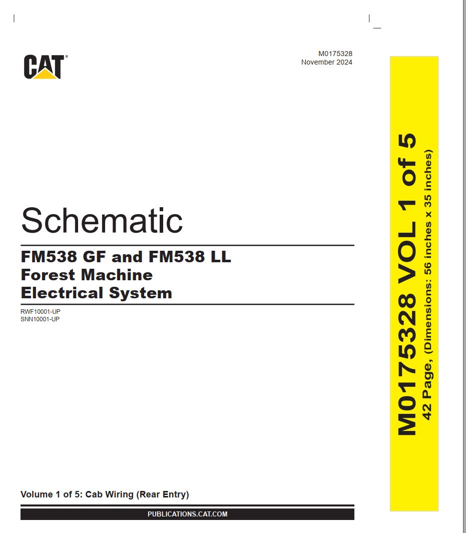 CAT Forest Products FM538 LL Electrical Hydraulic Schematic (1)