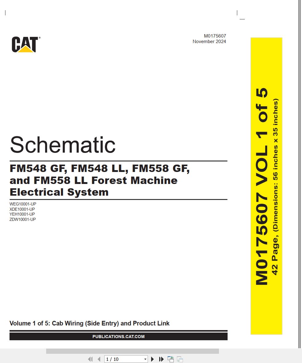 CAT Forest Products FM558 GF Electrical Hydraulic Schematic (1)