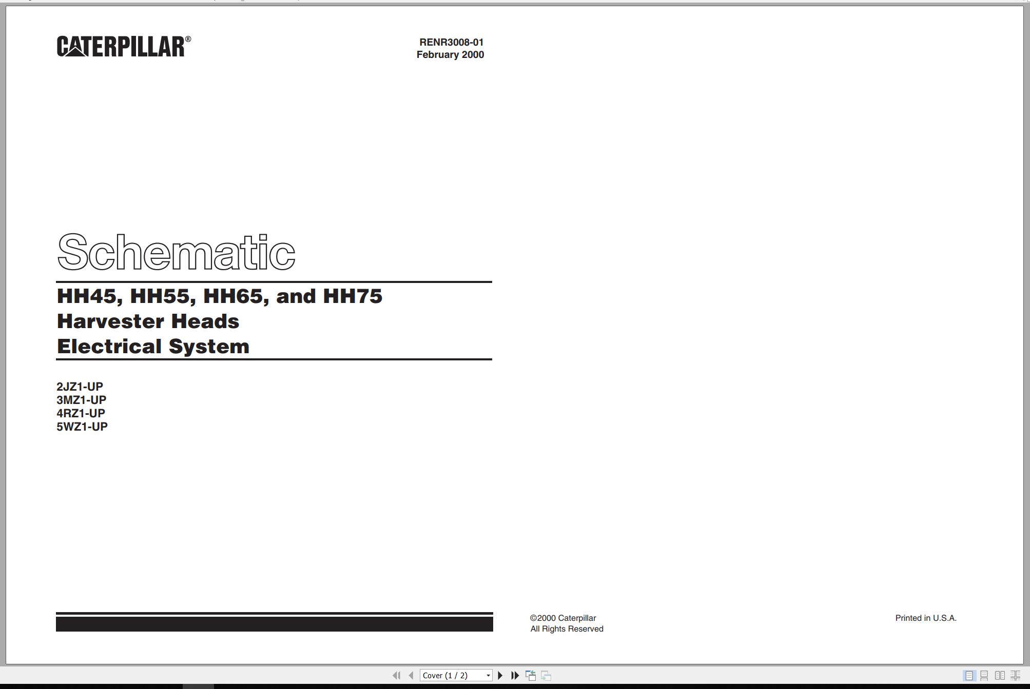 CAT Forest Products HH55 Electrical Hydraulic Schematic (1)