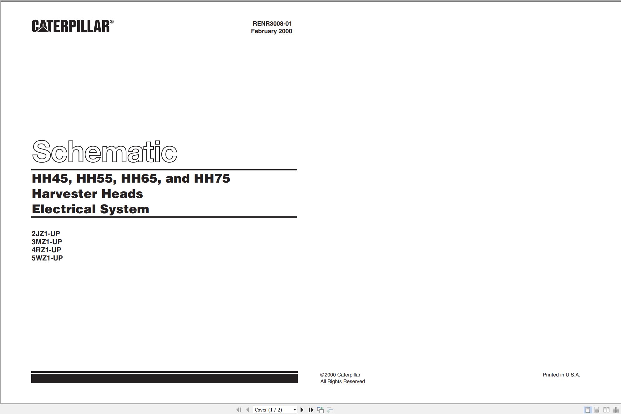 CAT Forest Products HH65 Electrical Hydraulic Schematic (1)