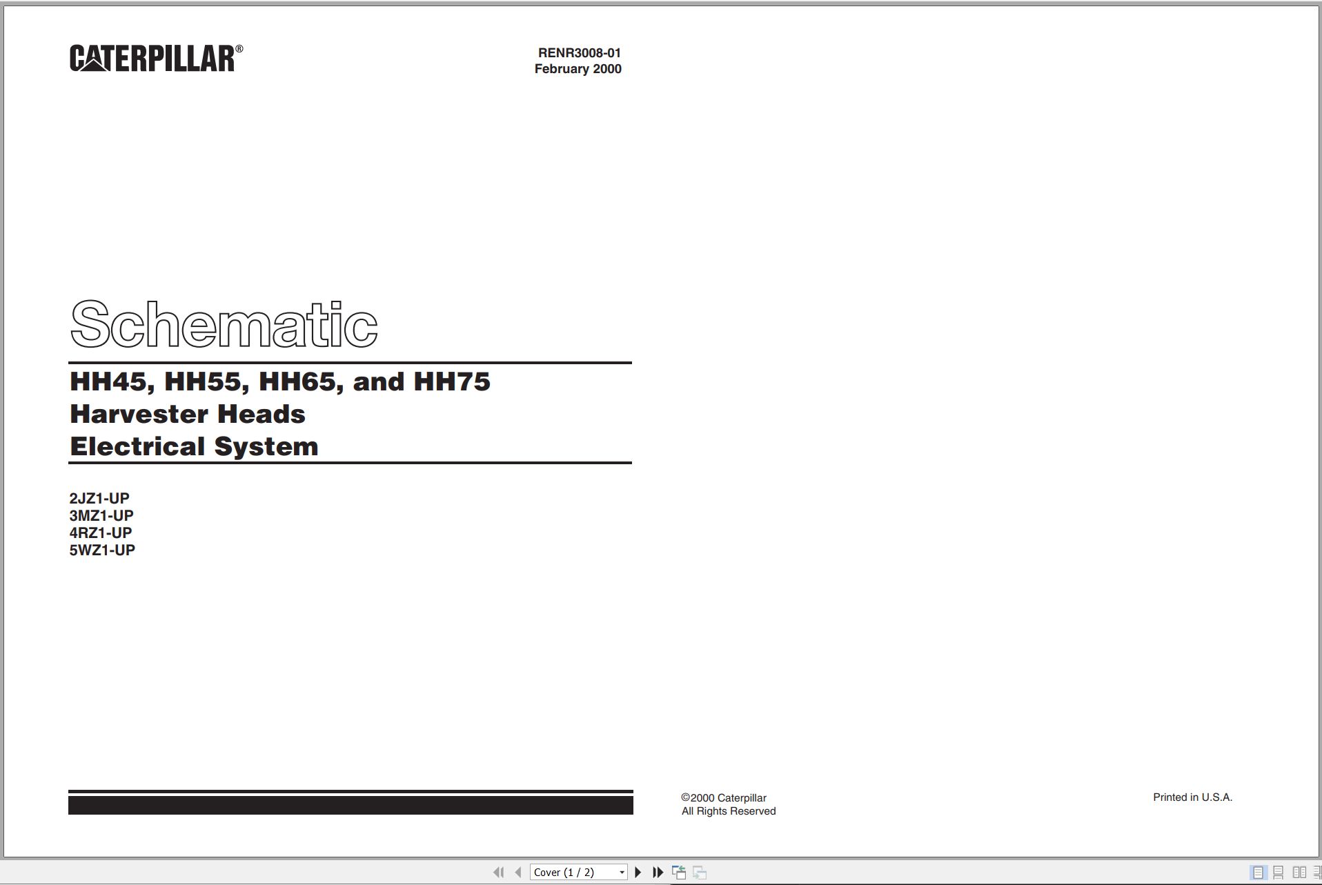 CAT Forest Products HH75 Electrical Hydraulic Schematic (1)