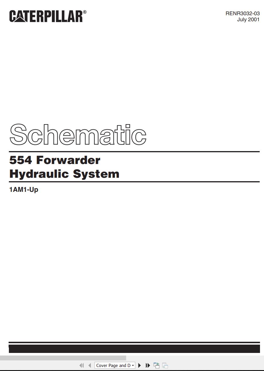 CAT Forwarder 554 Hydraulic Schematic RENR3032 03 2001 (1)