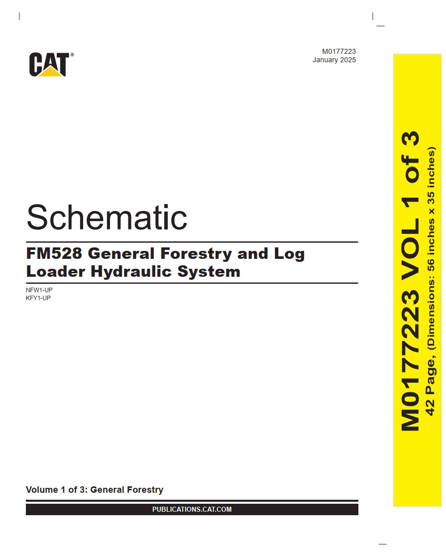 CAT General Forestry Log Loader FM528 Hydraulic Schematic M0177223 00 2025 (1)