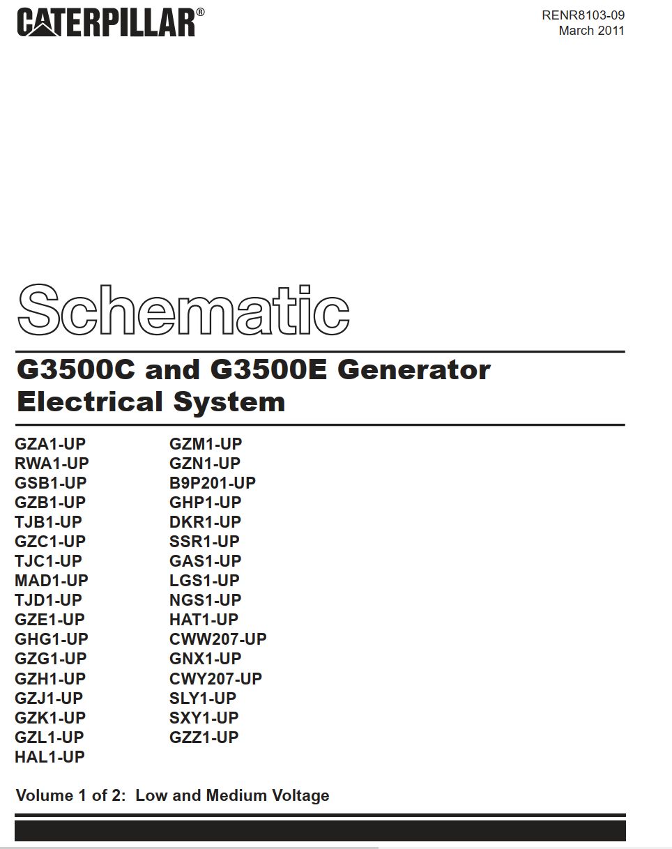 CAT Generator G3500C Electrical Schematic (1)