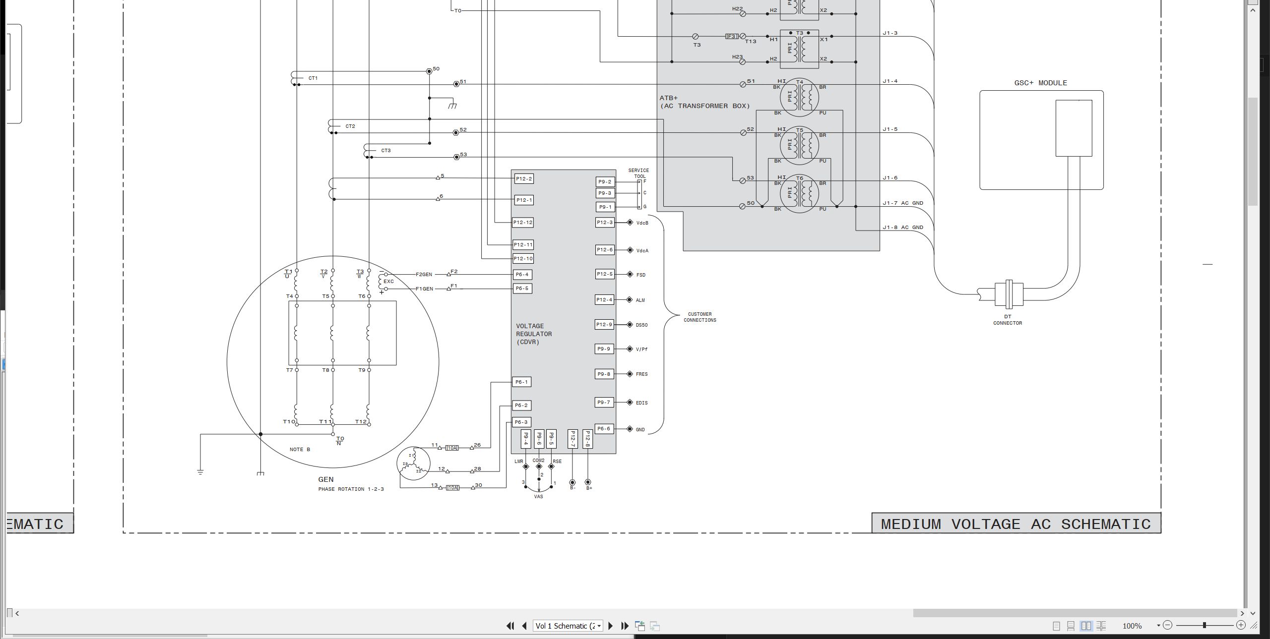 CAT Generator G3500C Electrical Schematic (2)