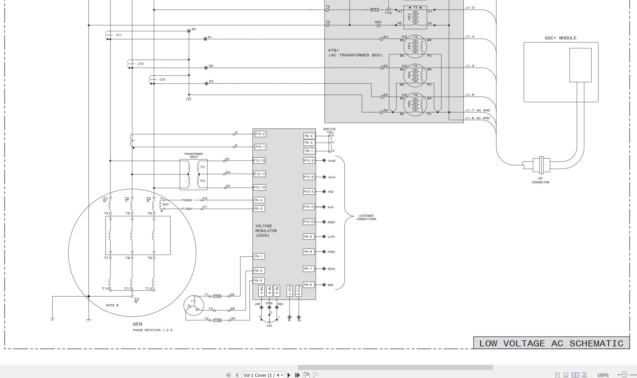 CAT Generator G3500E Electrical Schematic (2)