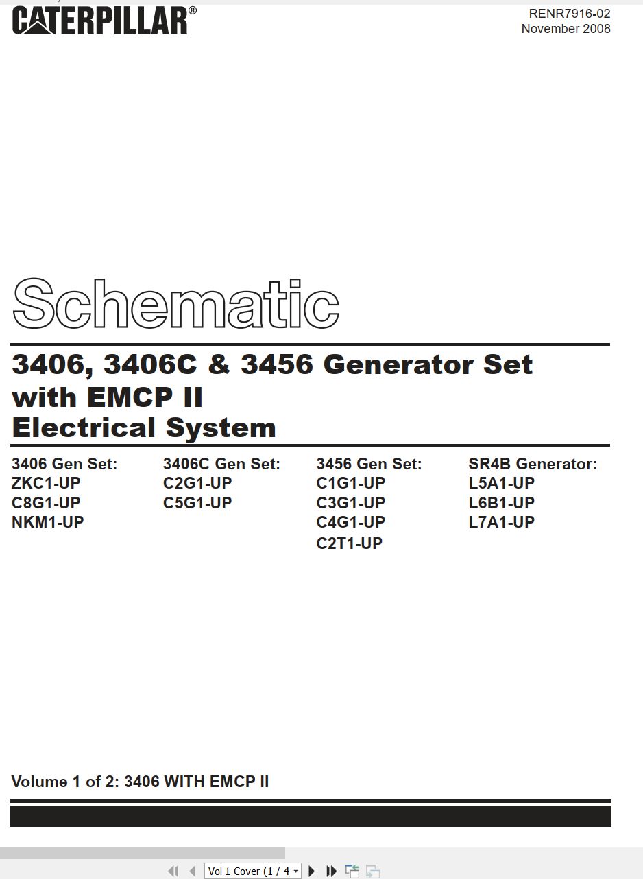 CAT Generator Set 3406 Electrical Schematic (1)
