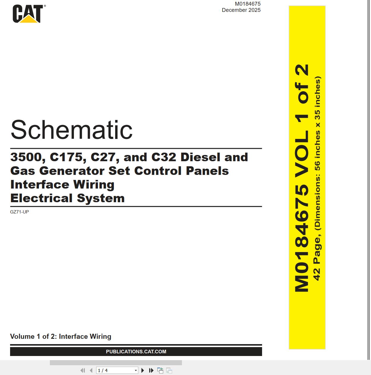 CAT Generator Set 3500 Electrical Schematic (1)