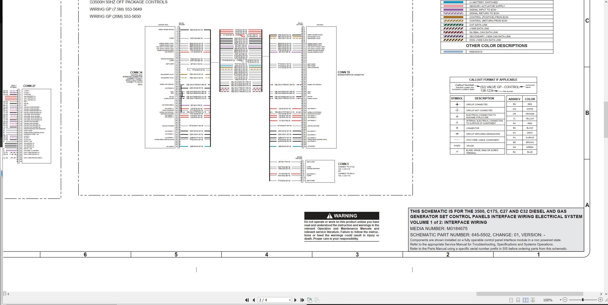 CAT Generator Set 3500 Electrical Schematic (2)