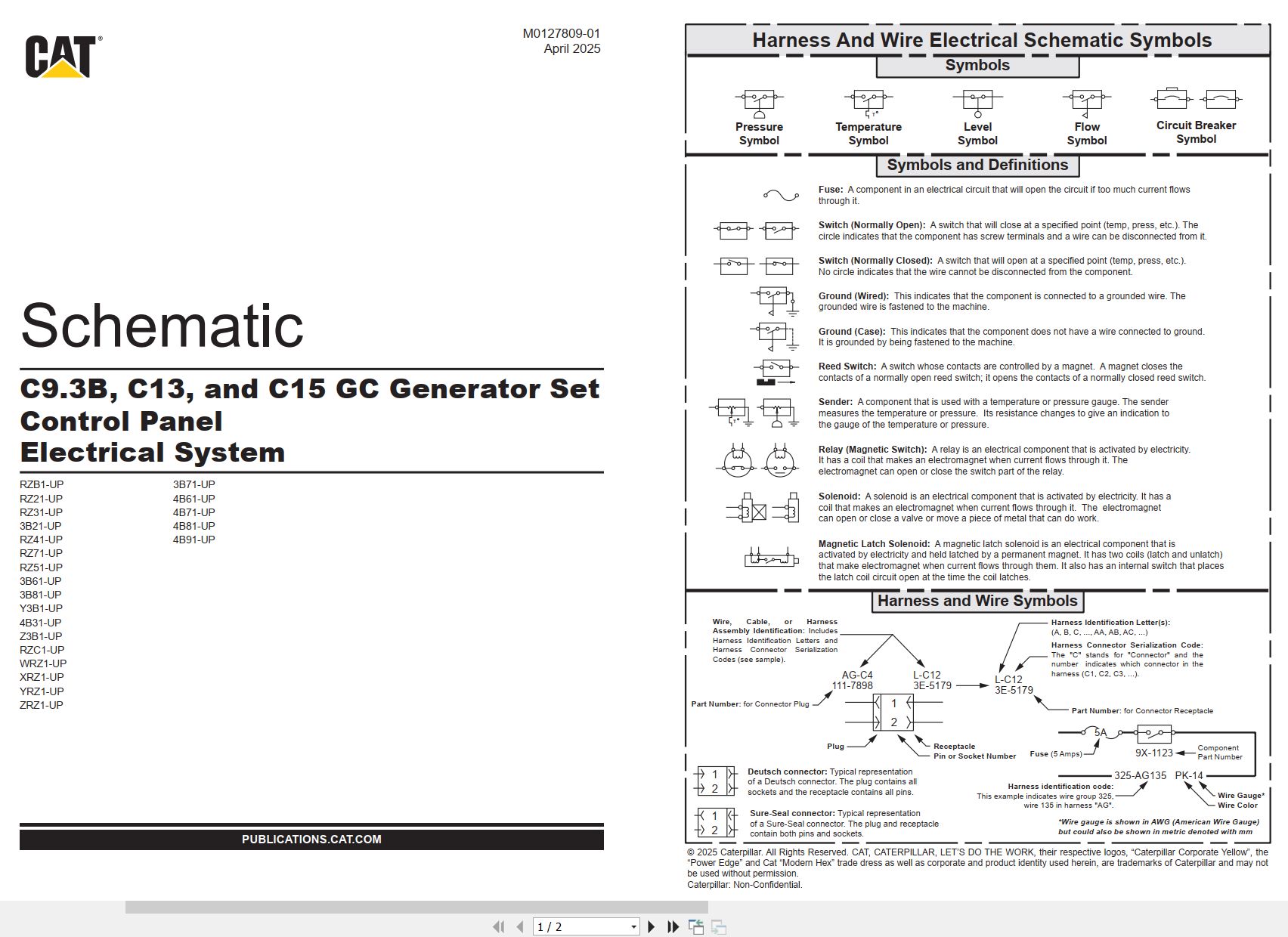 CAT Generator Set C15 GC Electrical Schematic (1)