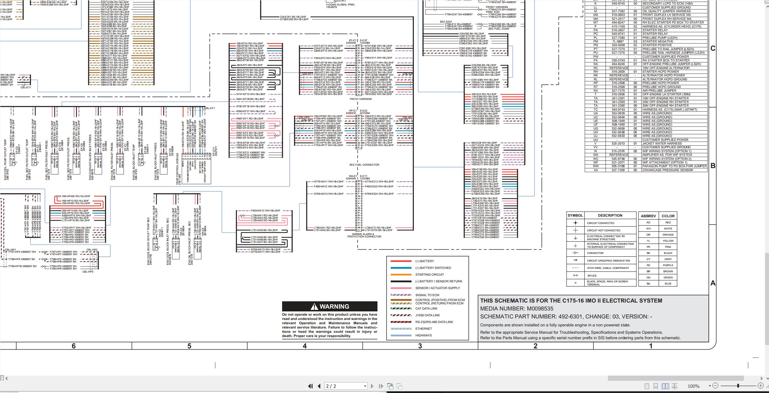 CAT Generator Set C175 16 IMO II Electrical Schematic (2)