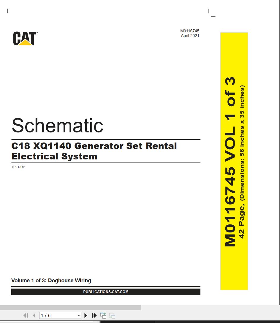 CAT Generator Set C18 XQ1140 Electrical Schematic (1)