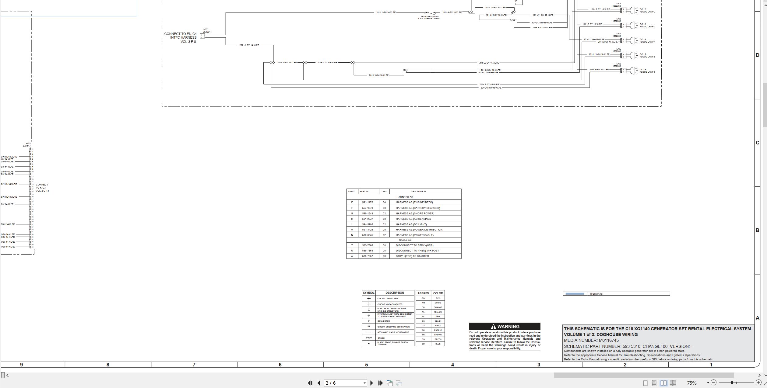 CAT Generator Set C18 XQ1140 Electrical Schematic (2)