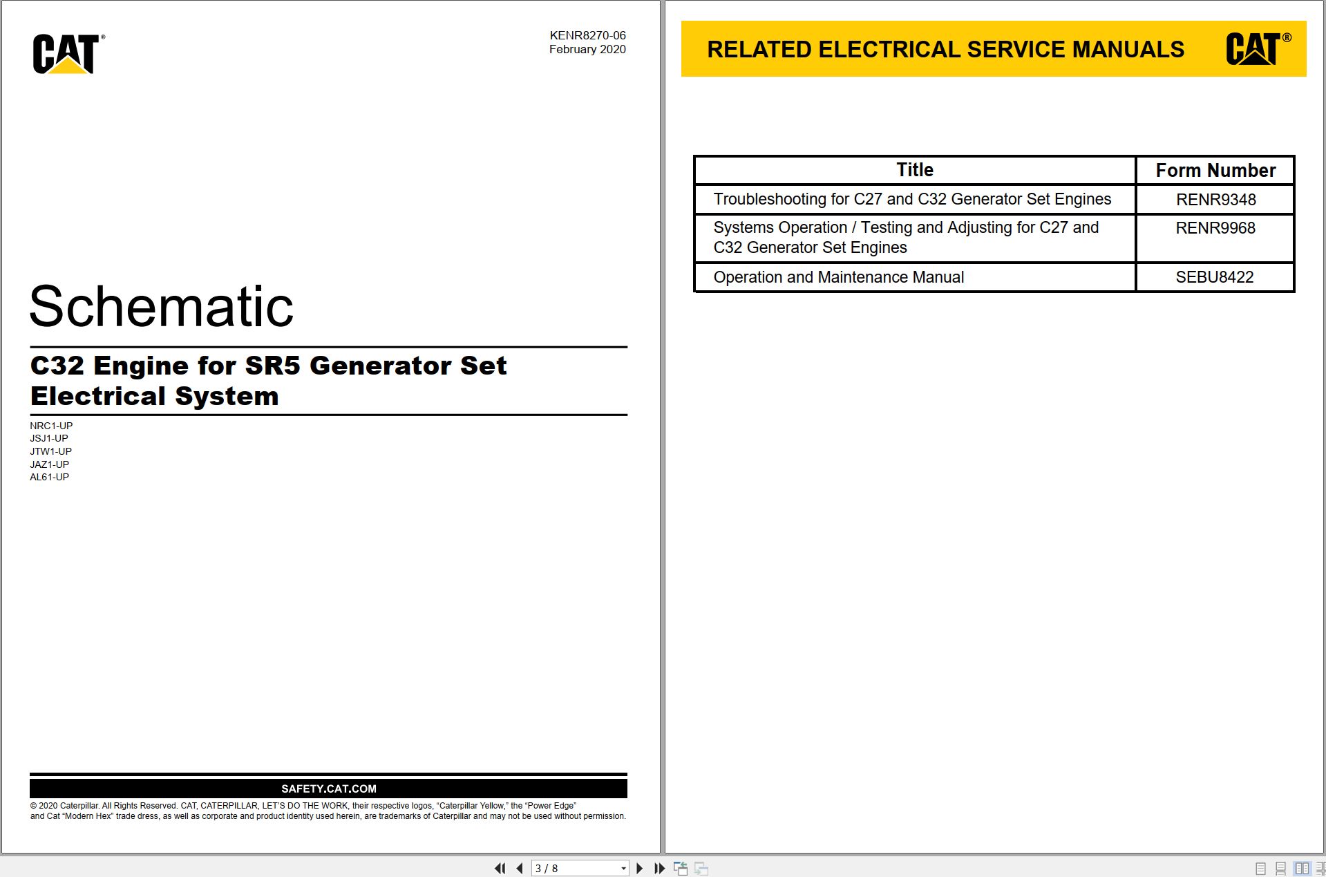 CAT Generator Set C32 Electrical Schematic (1)