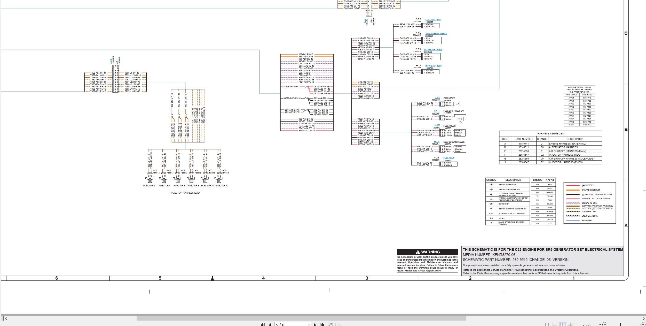 CAT Generator Set C32 Electrical Schematic (2)