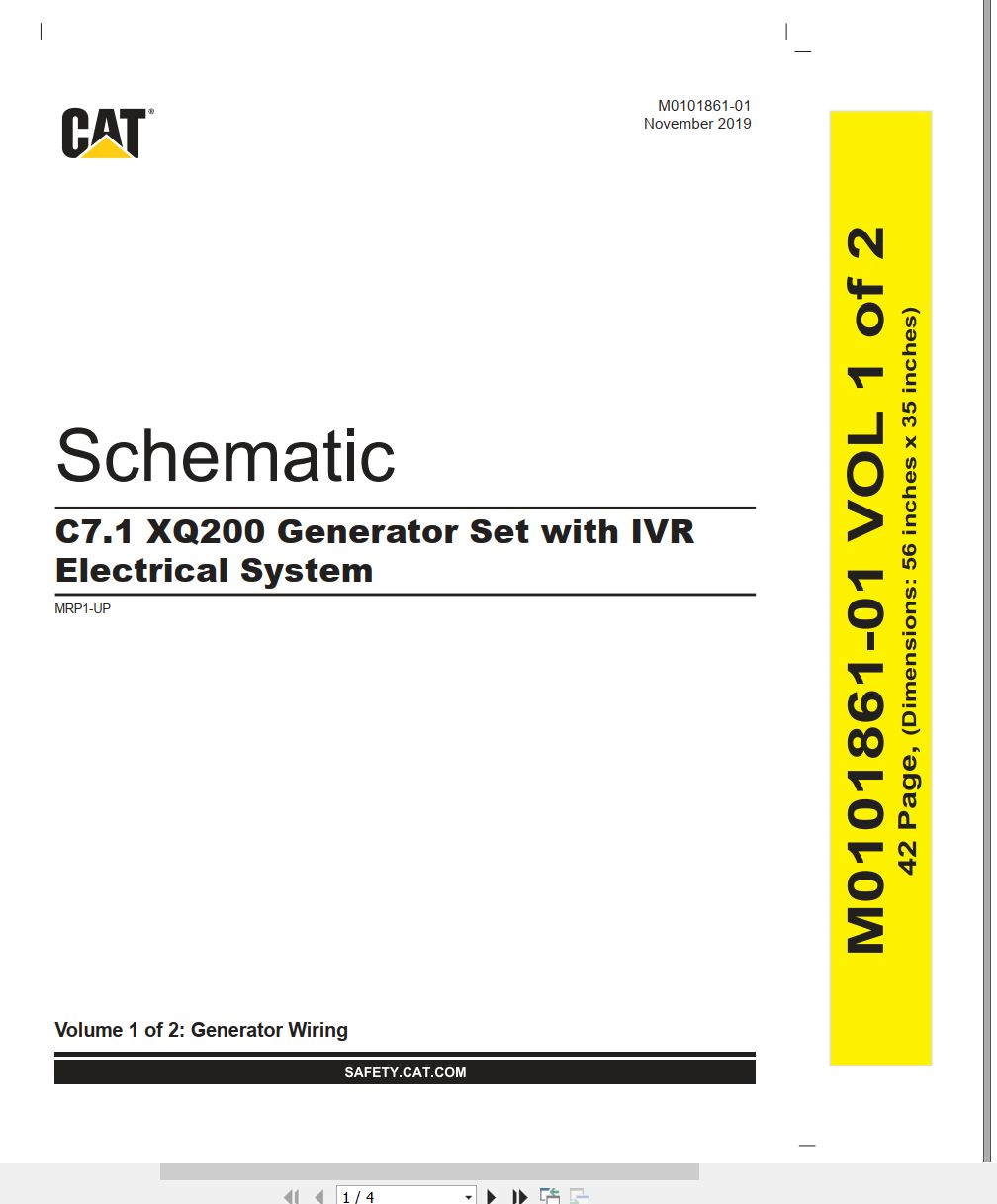 CAT Generator Set C7.1 XQ200 Electrical Schematic (1)