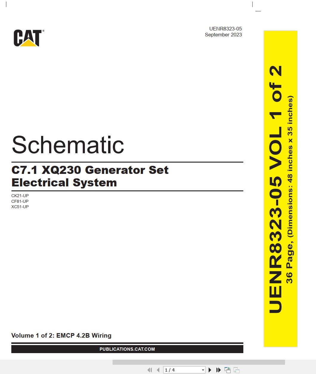 CAT Generator Set C7.1 XQ230 Electrical Schematic (1)