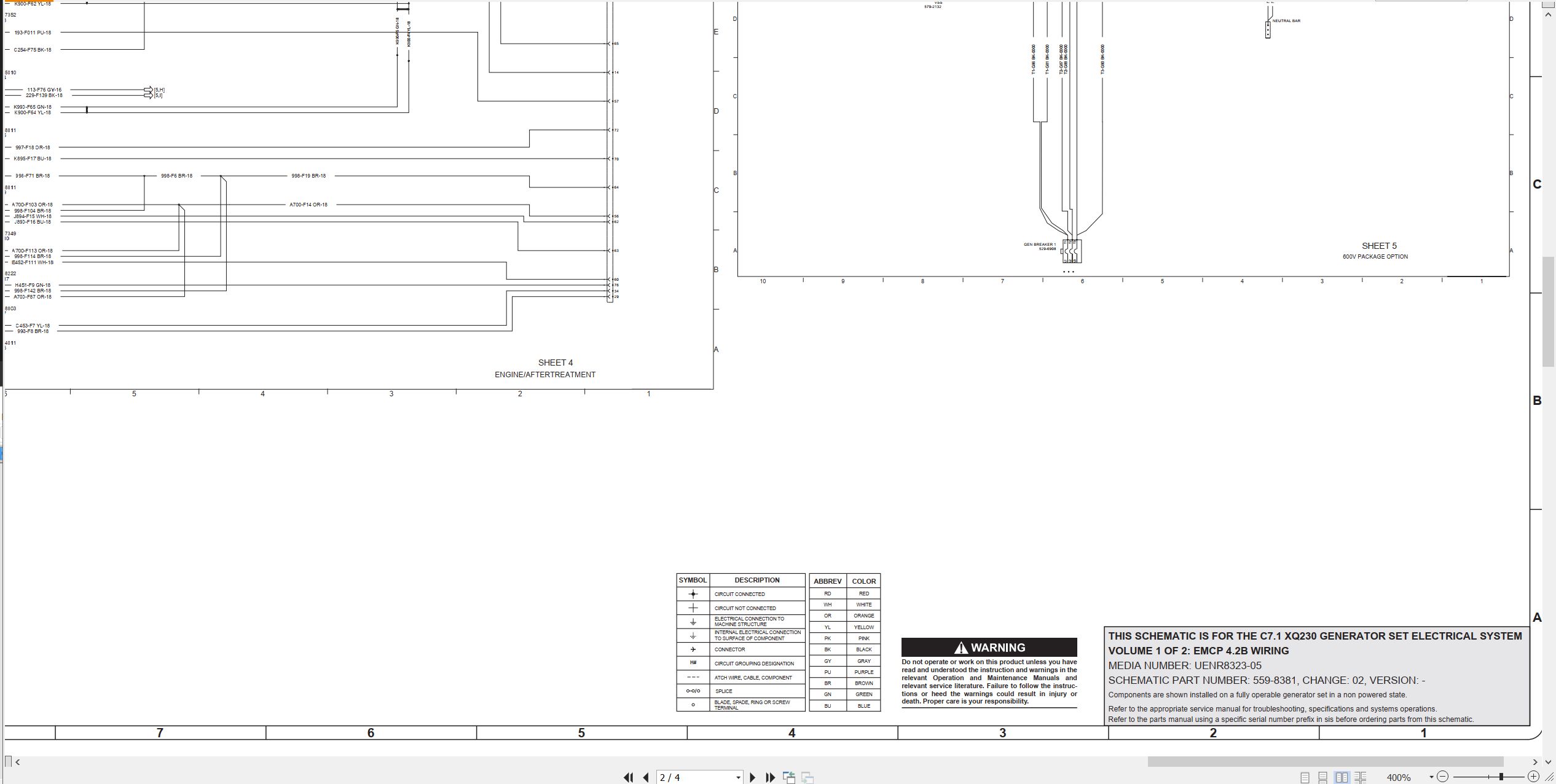 CAT Generator Set C7.1 XQ230 Electrical Schematic (2)