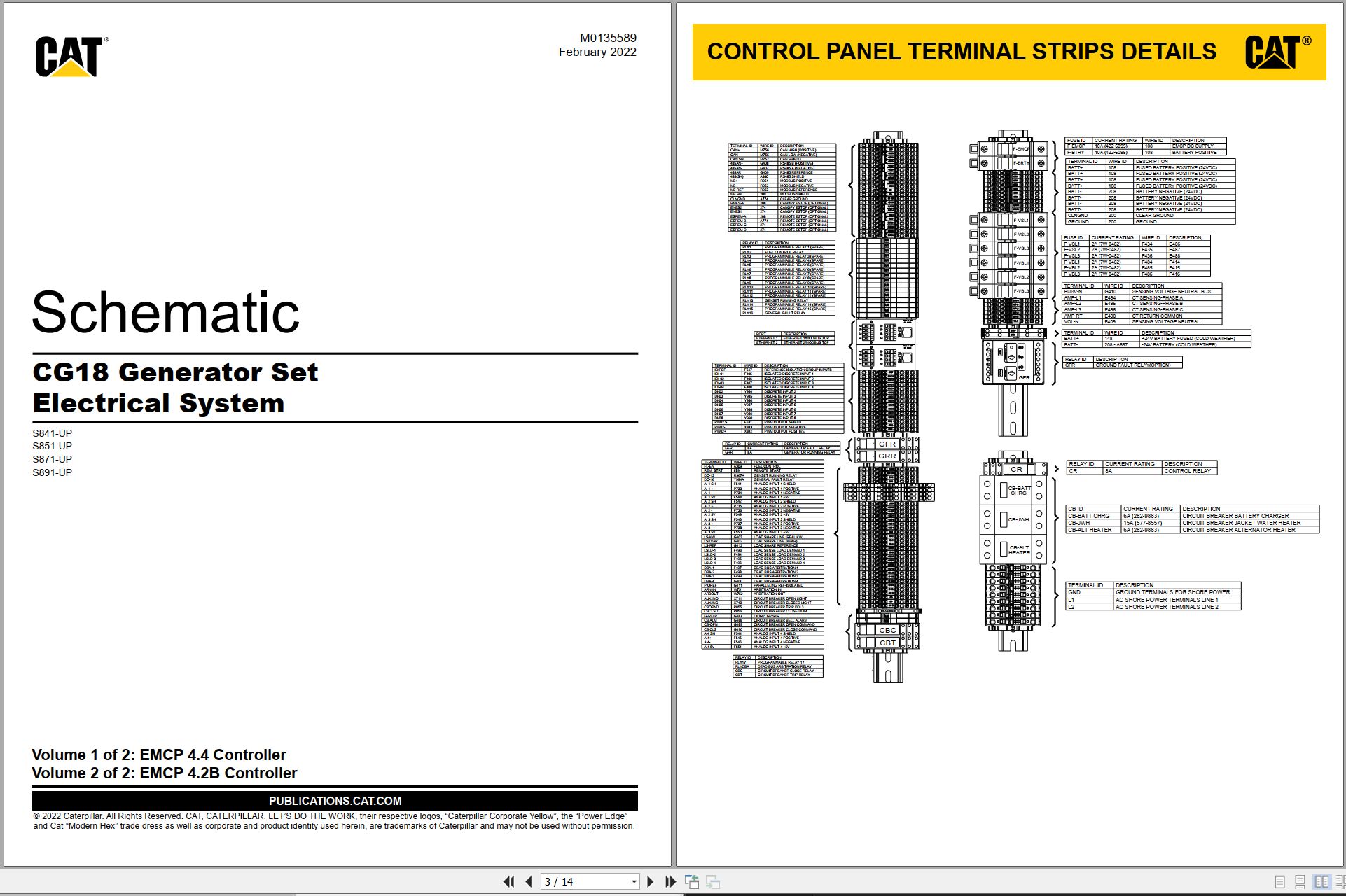 CAT Generator Set CG18 Electrical Schematic (1)