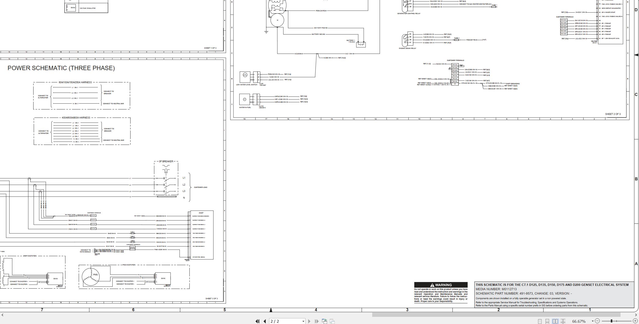 CAT Generator Set D135 Electrical Schematic (2)