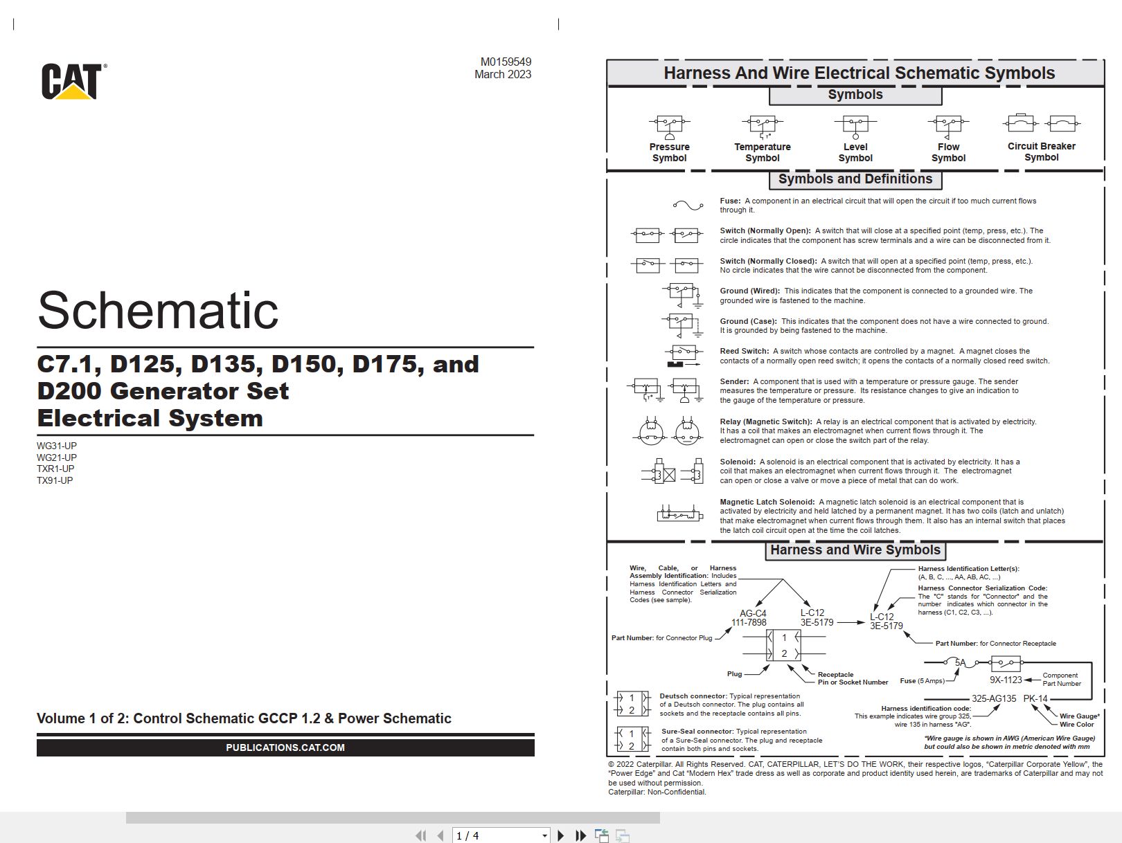 CAT Generator Set D175 Electrical Schematic (1)