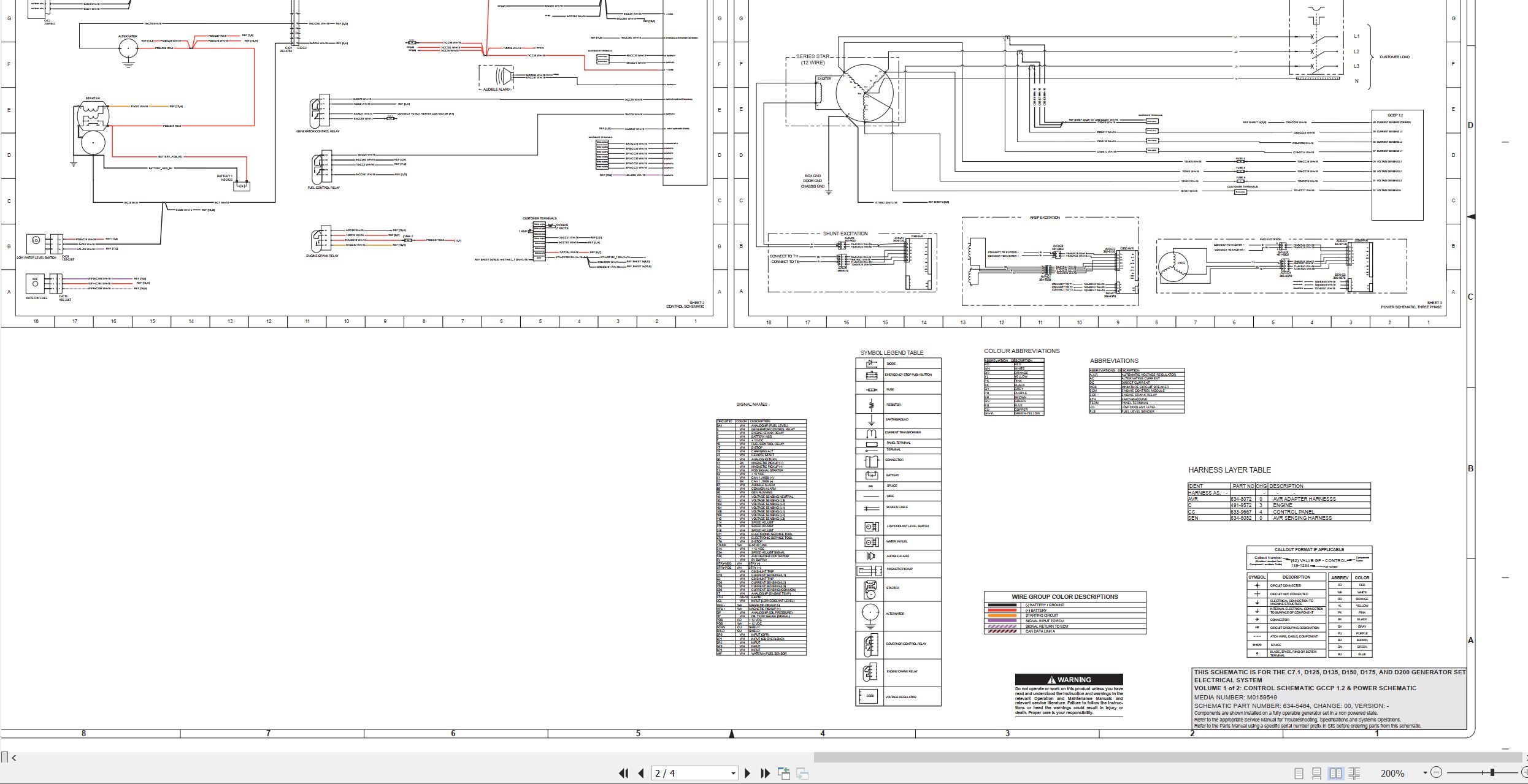 CAT Generator Set D175 Electrical Schematic (2)