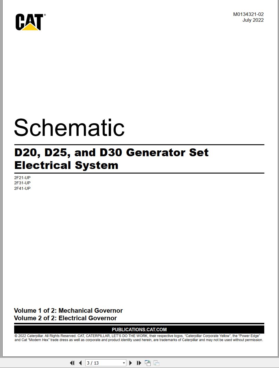 CAT Generator Set D20 Electrical Schematic (1)