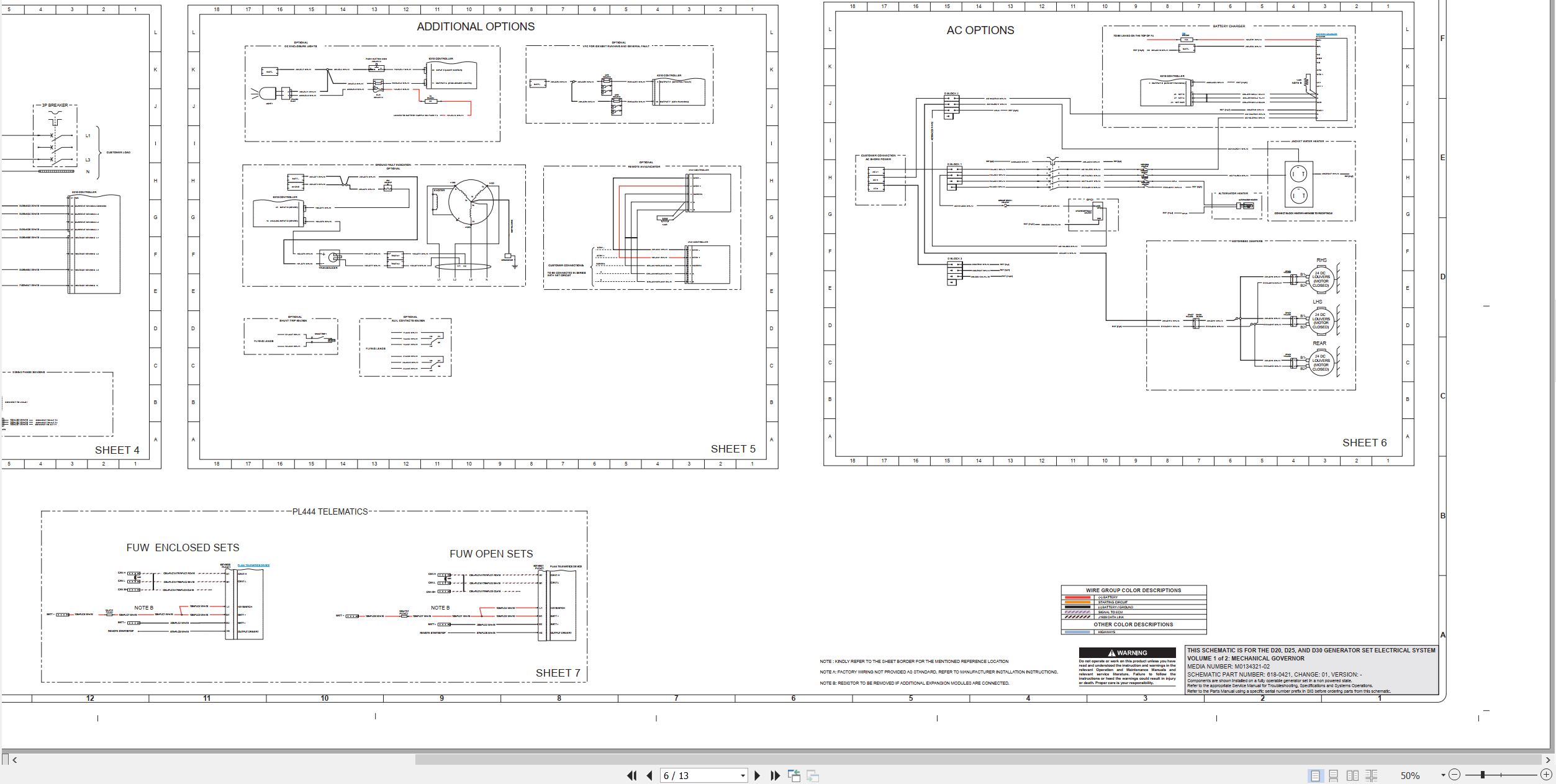 CAT Generator Set D25 Electrical Schematic (2)