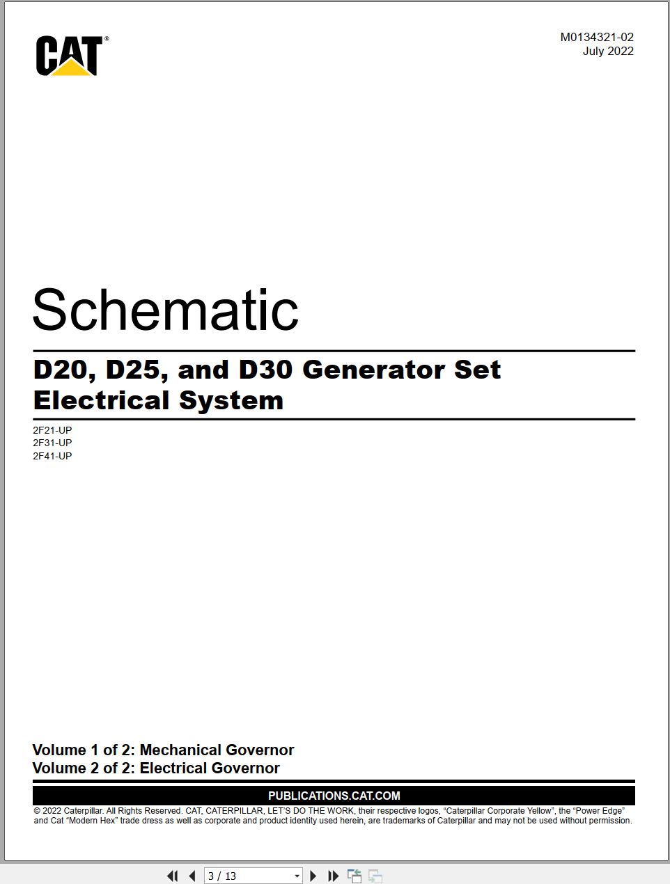 CAT Generator Set D30 Electrical Schematic (1)