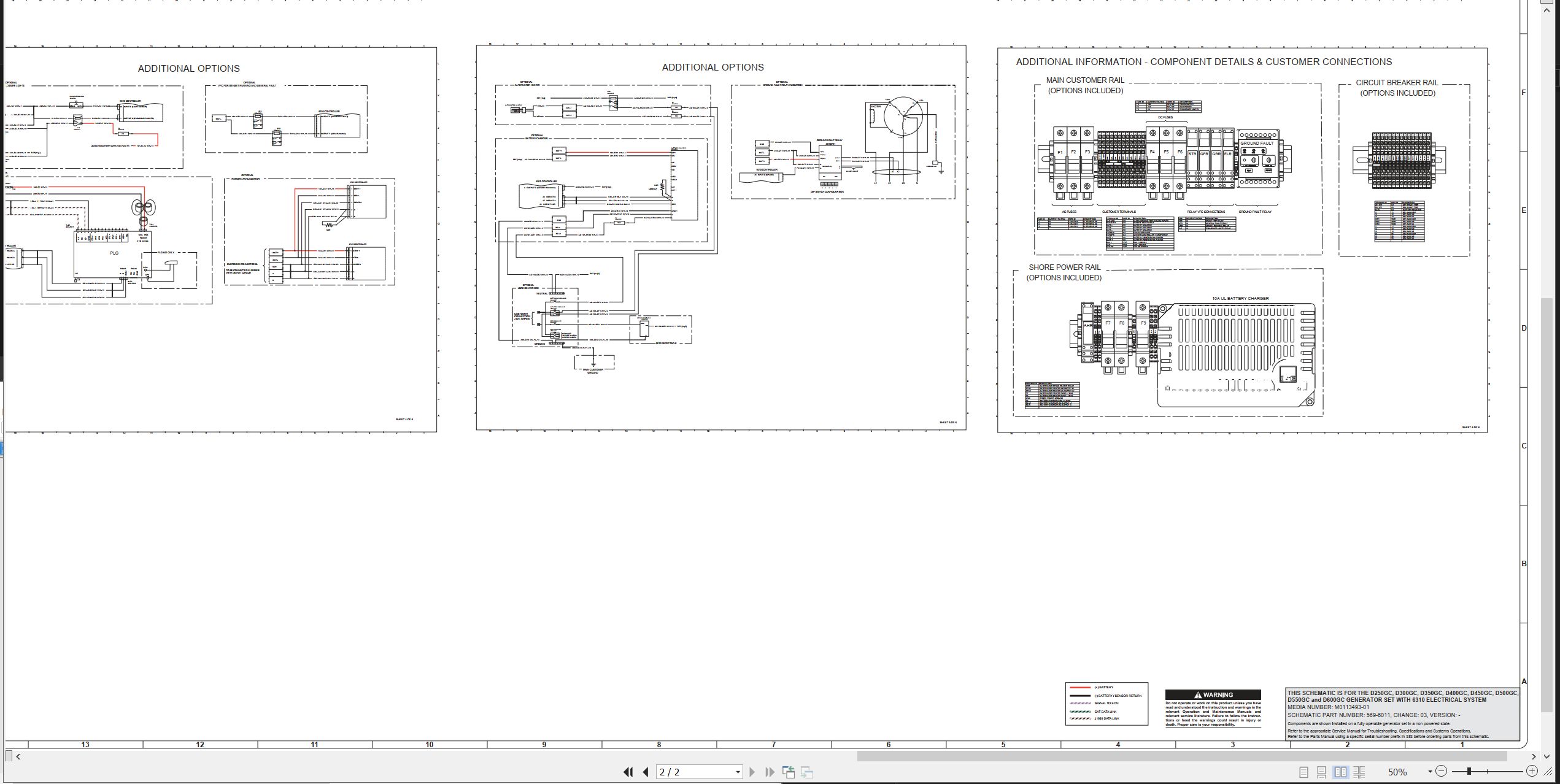 CAT Generator Set D300GC Electrical Schematic (2)