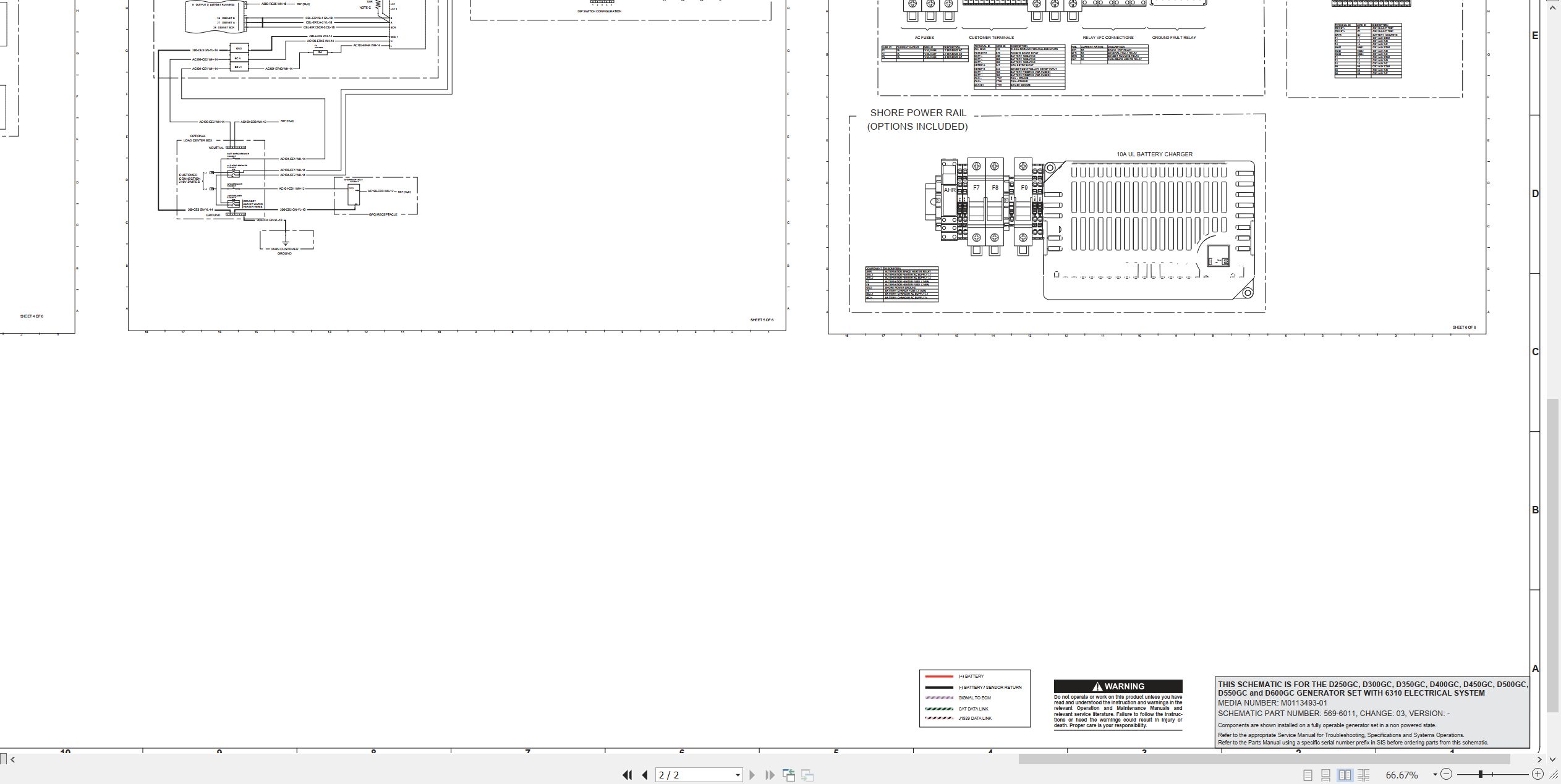CAT Generator Set D350GC Electrical Schematic (2)