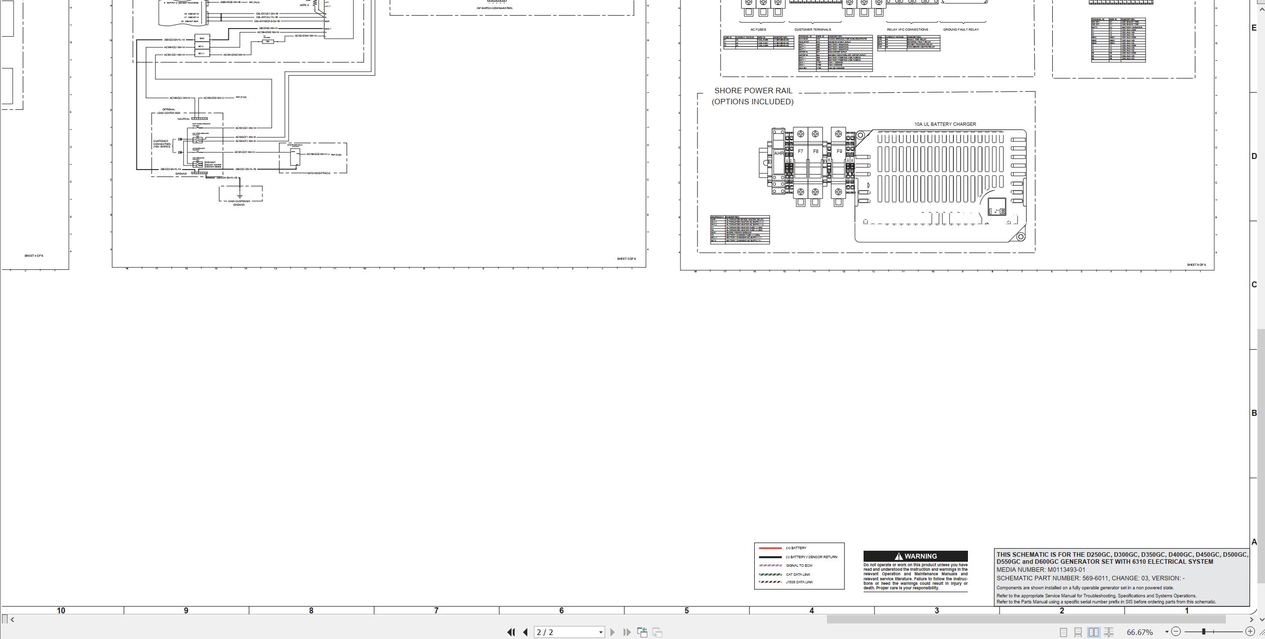CAT Generator Set D500GC Electrical Schematic (2)