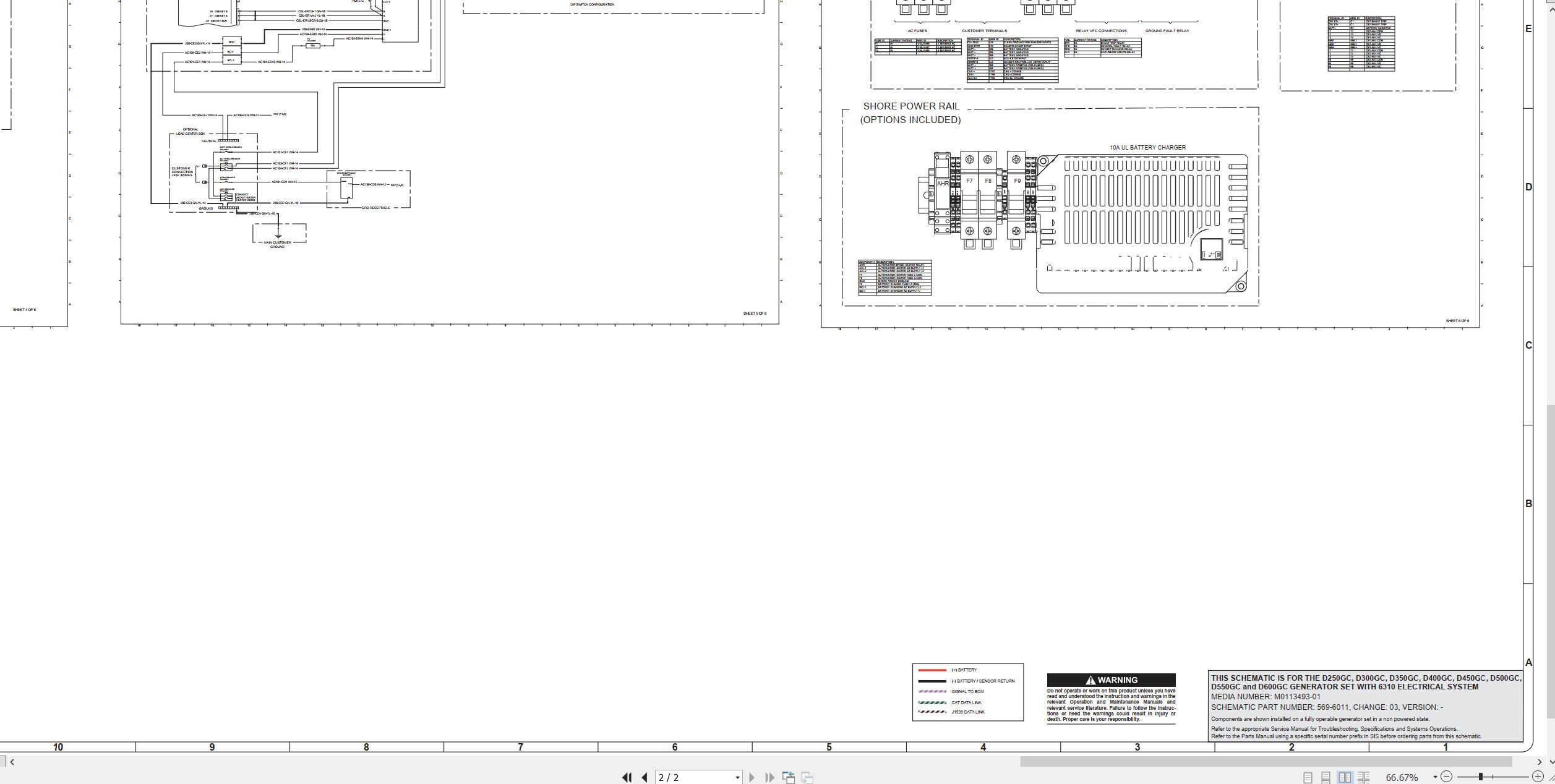 CAT Generator Set D550GC Electrical Schematic (2)