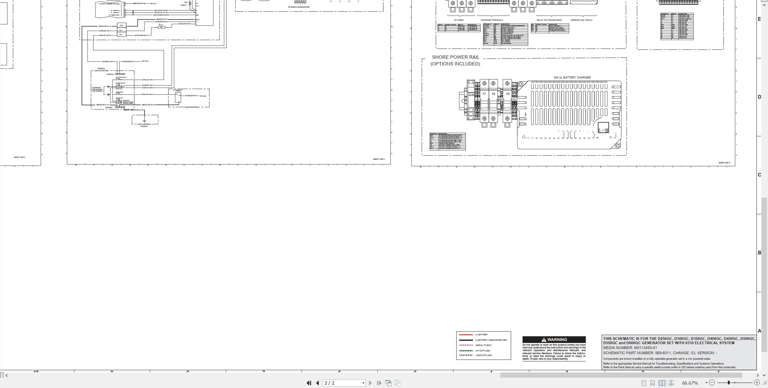 CAT Generator Set D600GC Electrical Schematic (2)