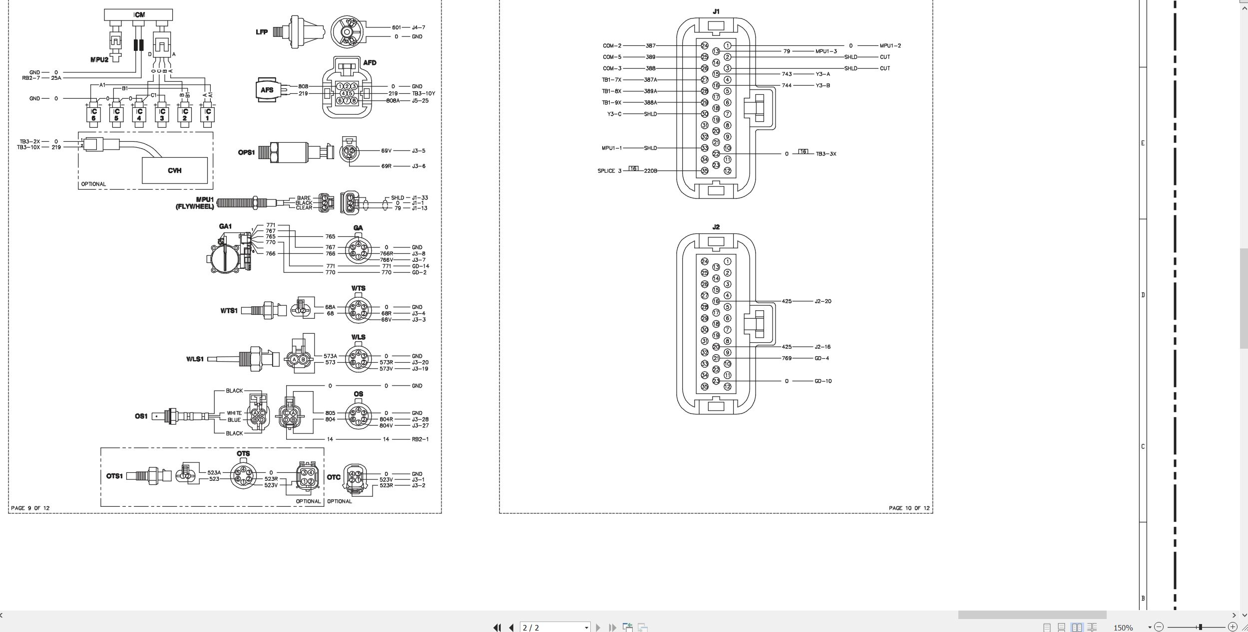 CAT Generator Set DG175 DG300 Electrical Schematic M0102061 01 2021 (2)