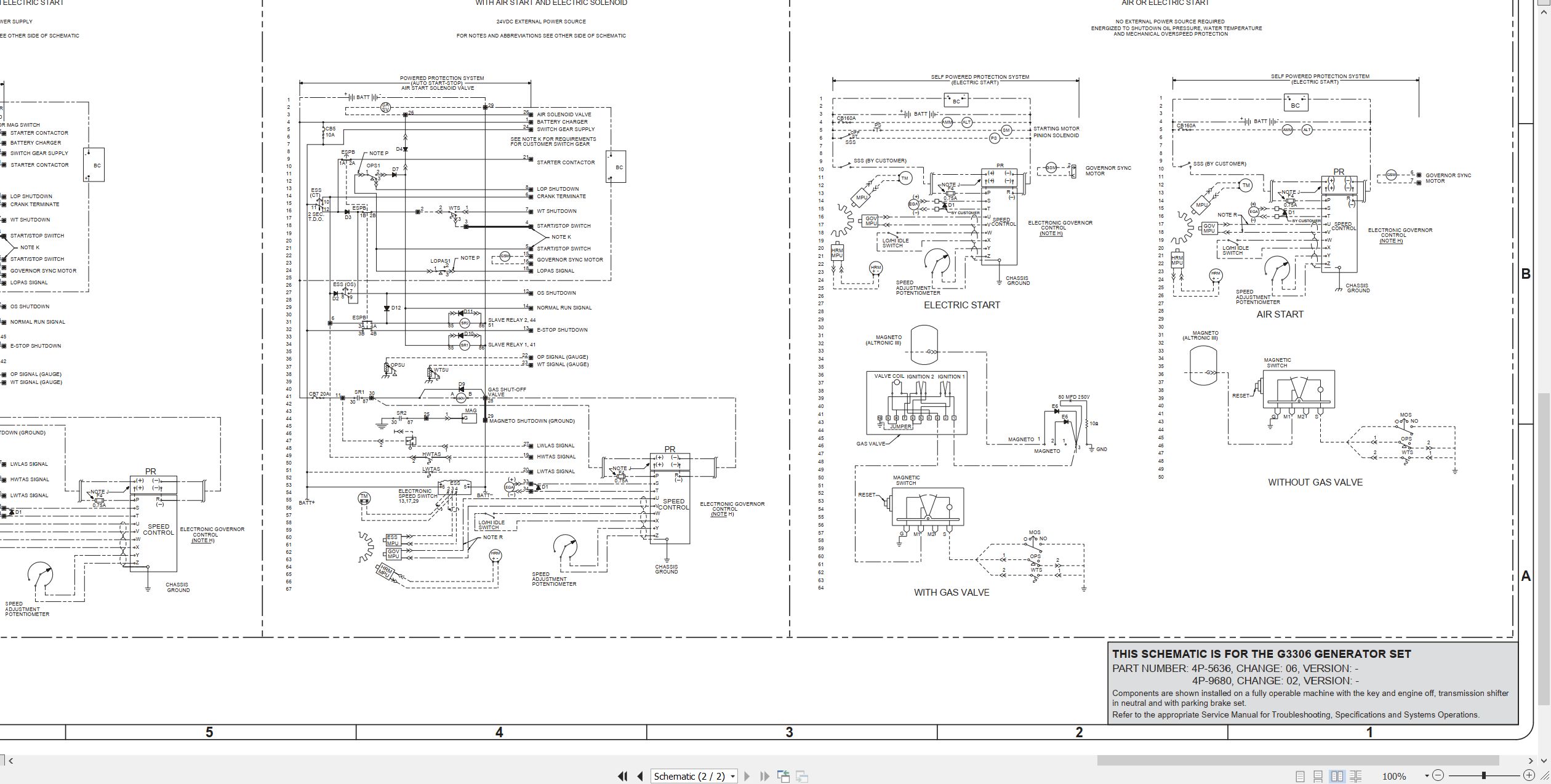 CAT Generator Set G3306 Electrical Schematic RENR5936 01 2009 (2)
