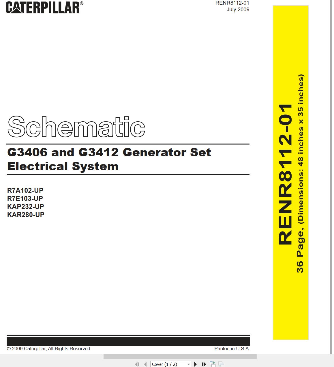 CAT Generator Set G3406 Electrical Schematic (1)