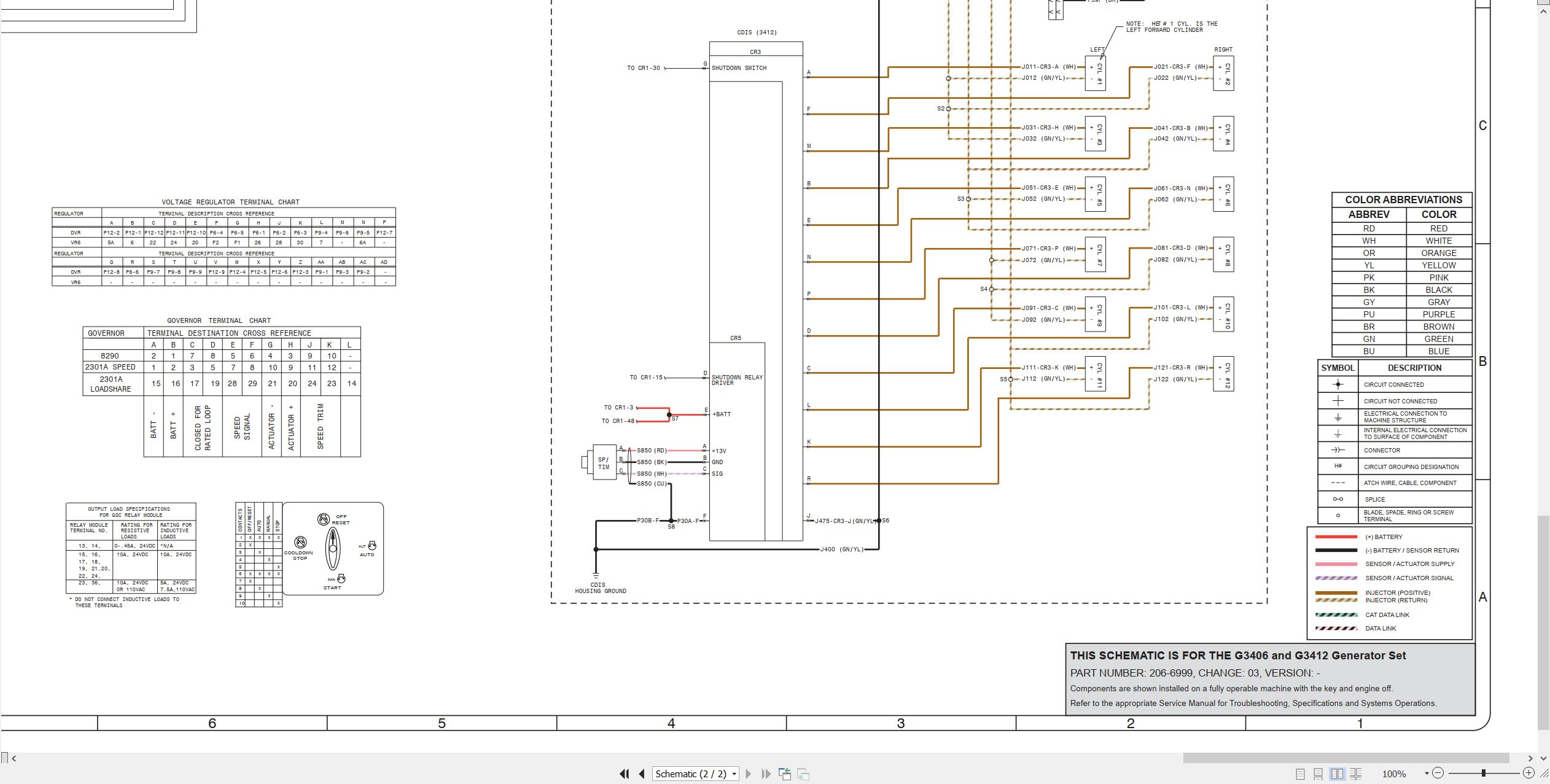 CAT Generator Set G3406 Electrical Schematic (2)