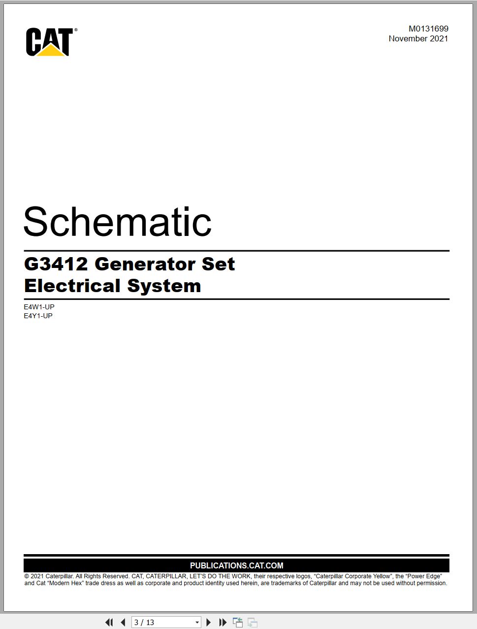 CAT Generator Set G3412 Electrical Schematic (1)