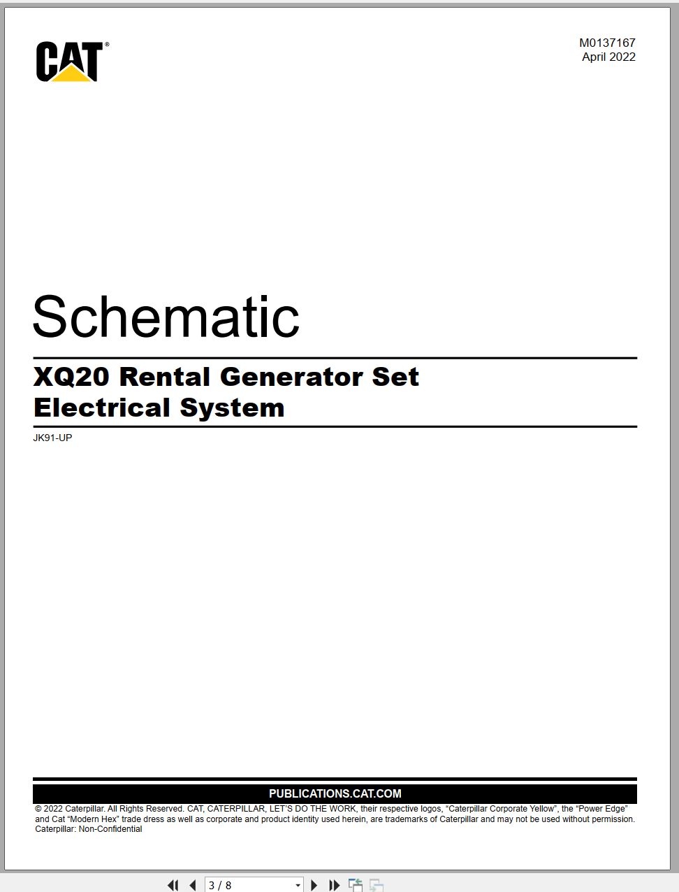 CAT Generator Set XQ20 Electrical Schematic (1)