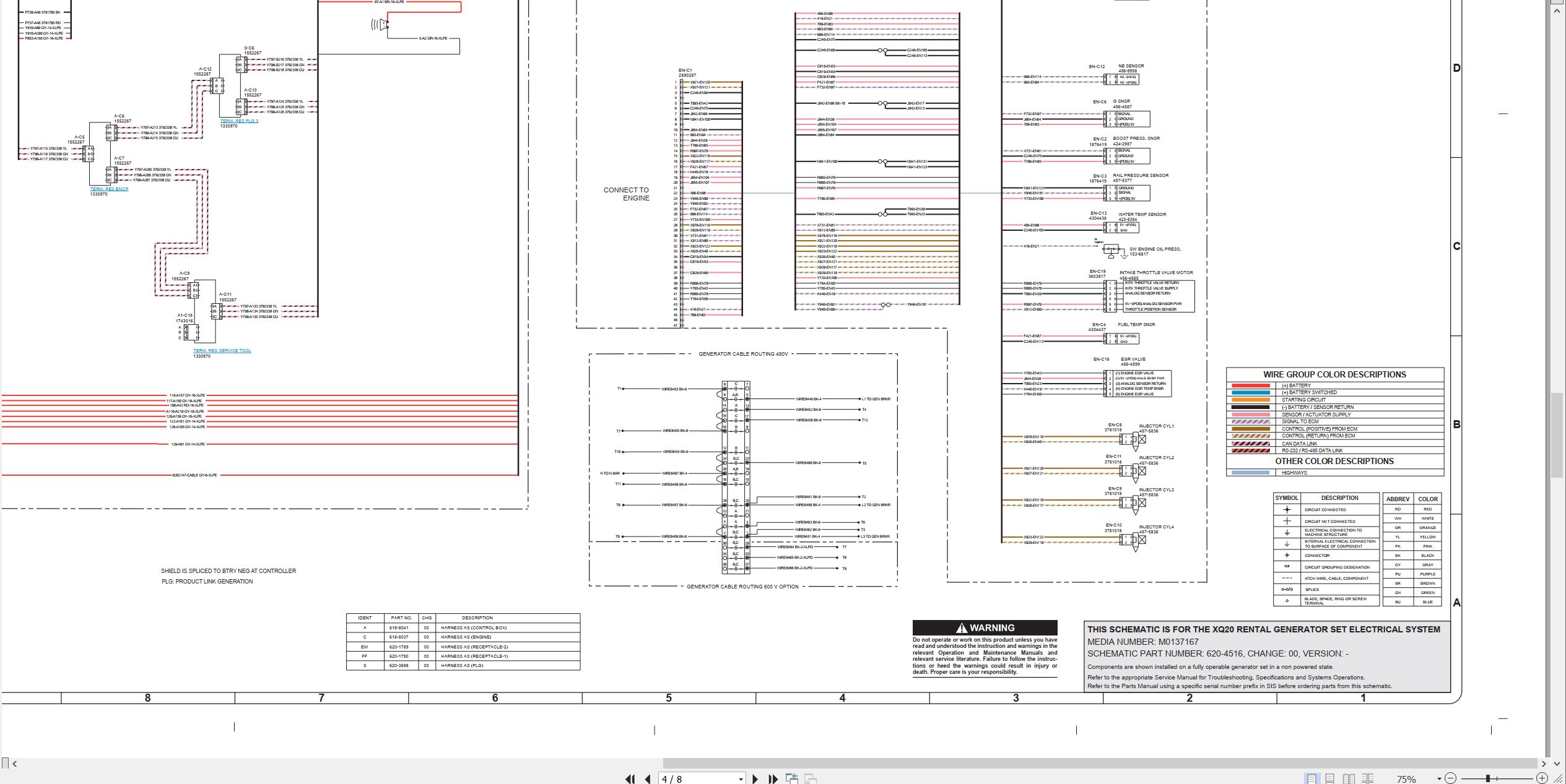 CAT Generator Set XQ20 Electrical Schematic (2)