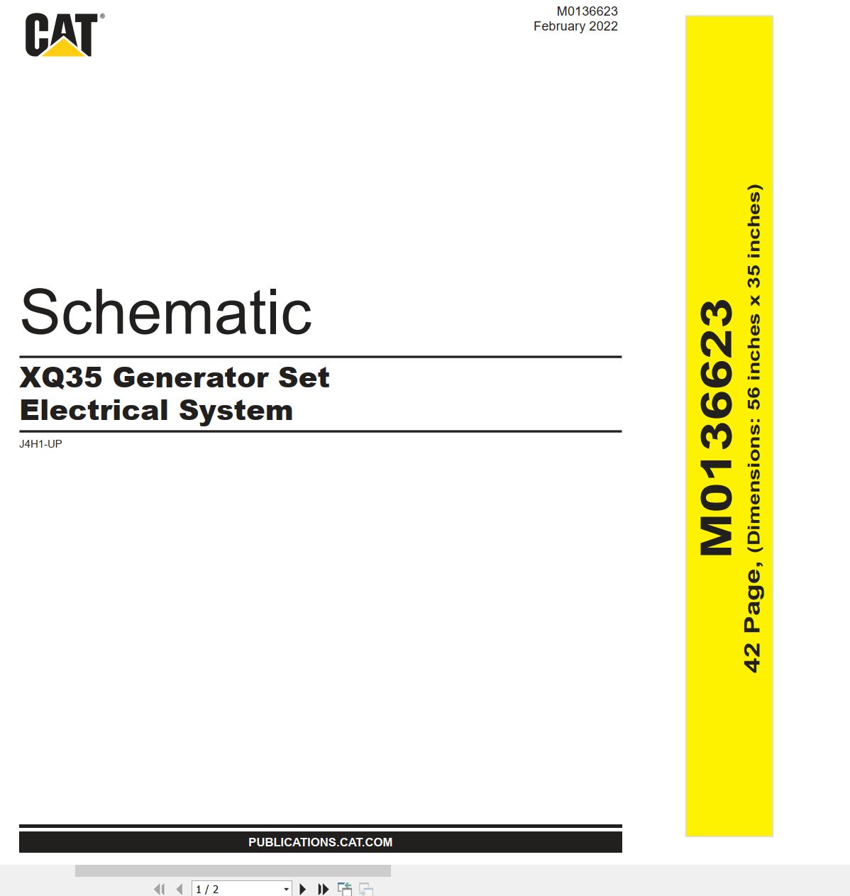 CAT Generator Set XQ35 Electrical Schematic (1)
