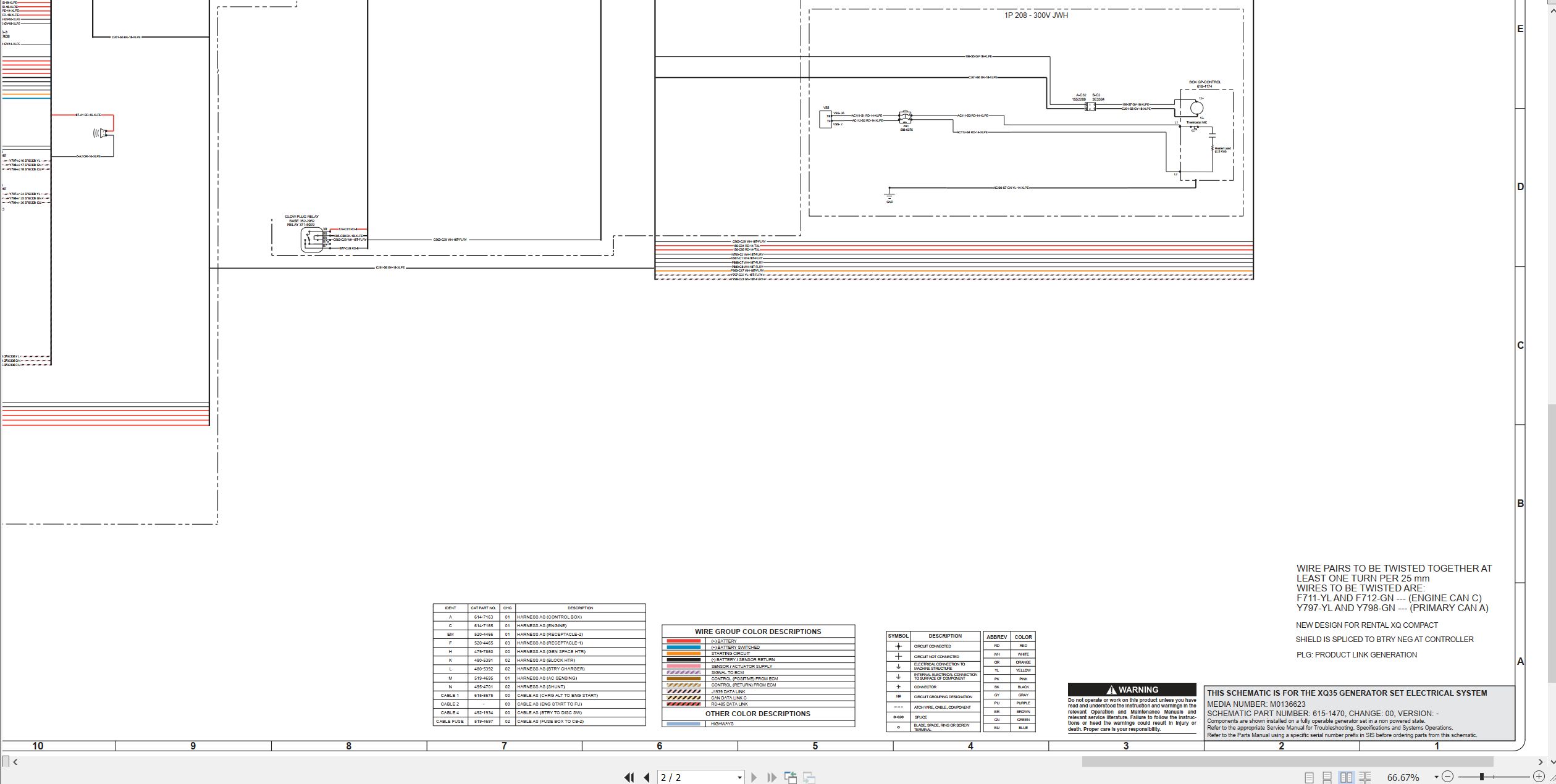 CAT Generator Set XQ35 Electrical Schematic (2)
